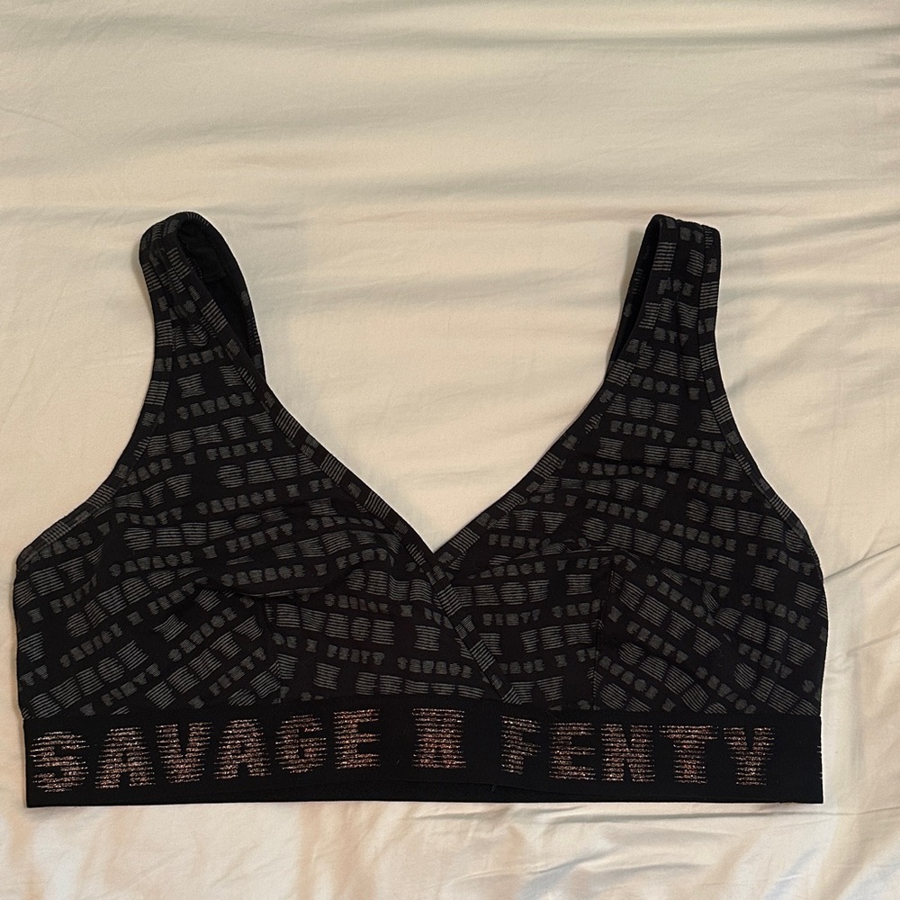 Savage X Fenty Black Print Bralette